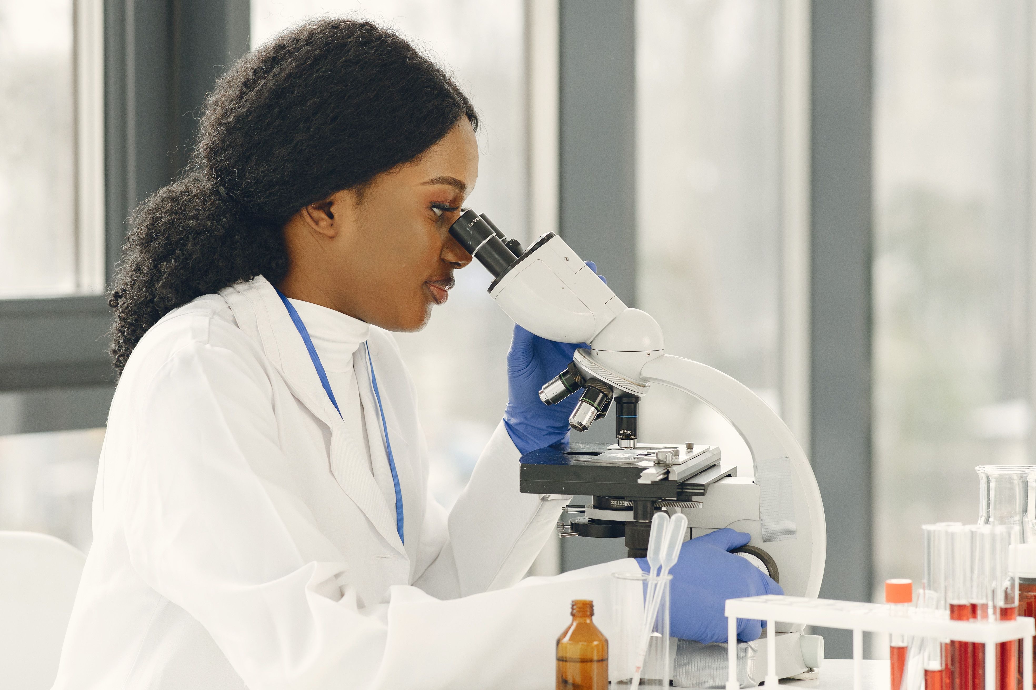 Laboratory consulting professional reviewing compliance documentation